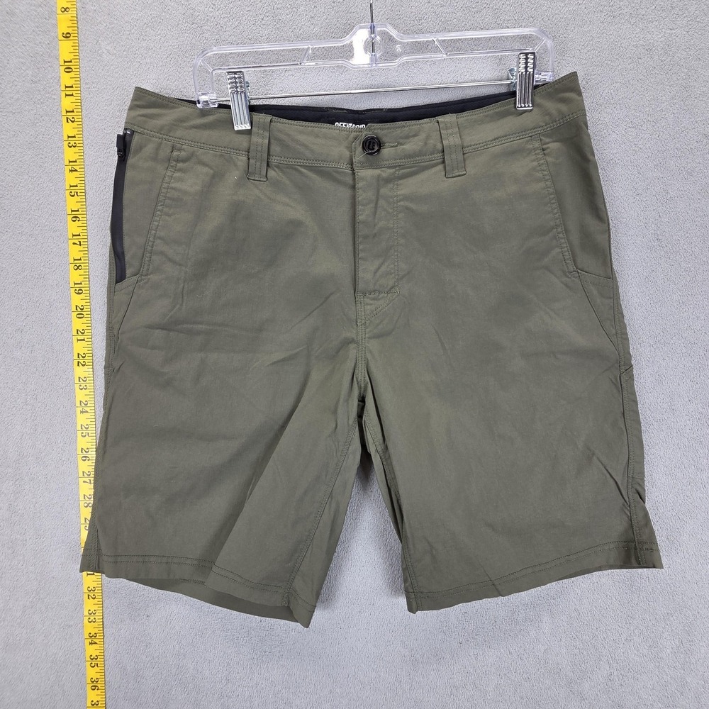 Off The Grid Shorts Mens 34 Green Over N Out Outdoor Hiking Quick Dry Stretch
